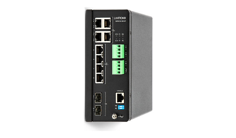 Lantronix SISPM1242-582-LRT Hardened PoE++ Switch, 4x 2.5G, 2x 10G SFP, 360W