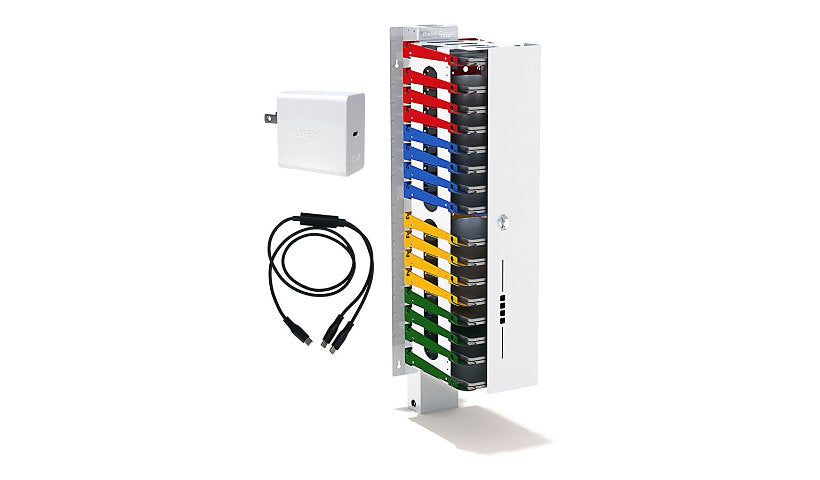 PowerGistics Core32 Cubed Aluminum Charging Shelving, 32 Devices, 1C32C0