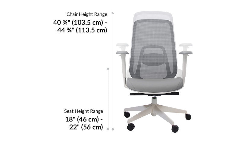 VARI Ascent Ergonomic Mesh Chair, Fog Gray, 402951