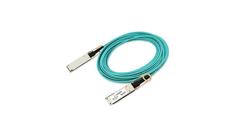 Axiom 10m (33ft) 400GBase QSFP-DD to 2x QSFP56 Active Optical Breakout Cable, Blue, A-D400-2Q200-10M-AX