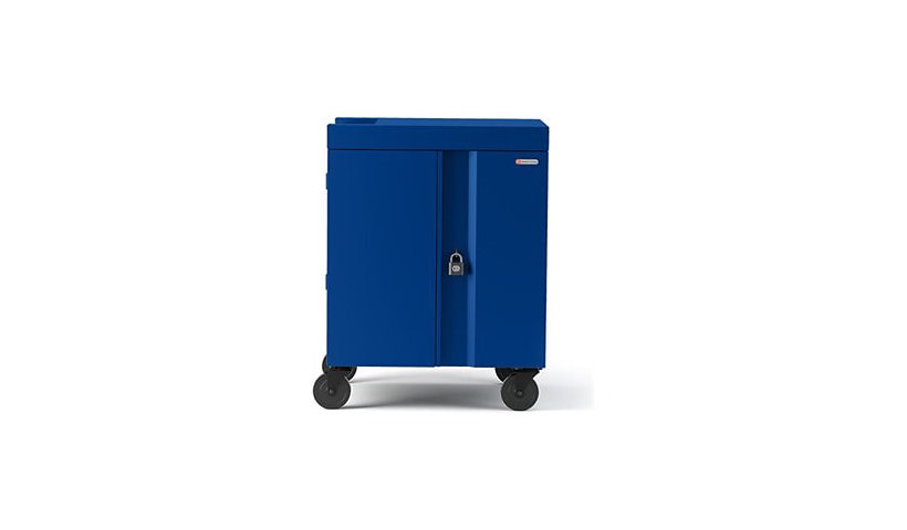 Bretford Cube TVC32USBCSC Pre-Wired USB-C Cart, 32 Devices, Royal Blue
