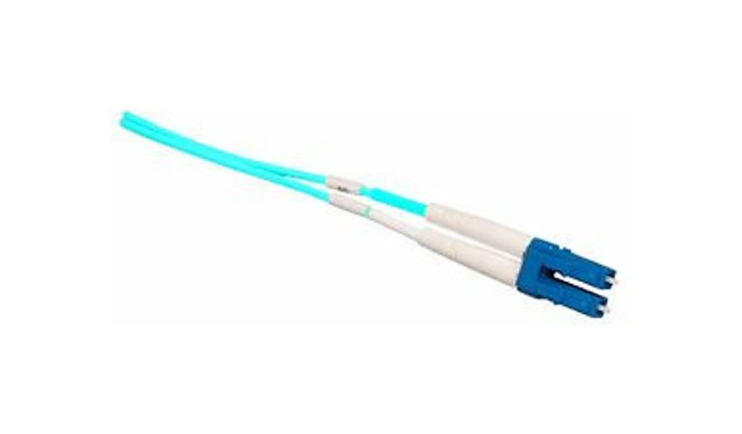 Allen Tel GBLCT-D4-02 2m (6.6ft) LC to ST OM3 Multimode Duplex Fiber Patch Cable, Aqua