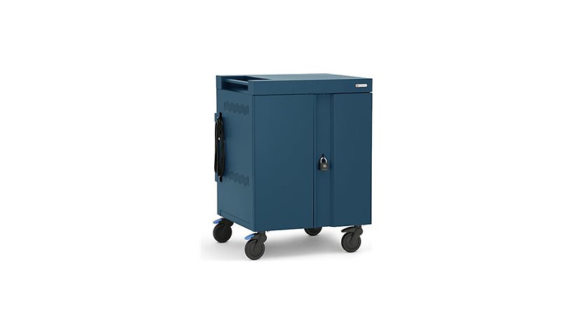 Bretford CUBE Cart Max, 30 Laptops up to 18in, Topaz Blue, TVCMX30PAC-TZ