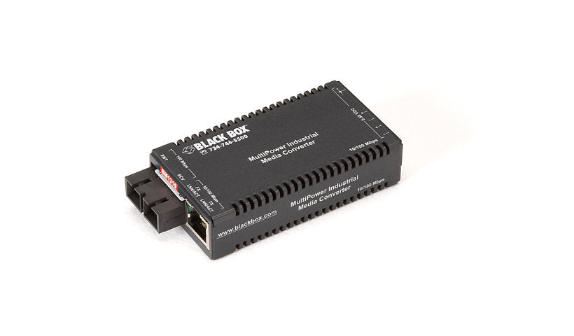 Black Box LIC025A-R4 MultiPower Fiber Media Converter, 100FX SC SMF, 40 km