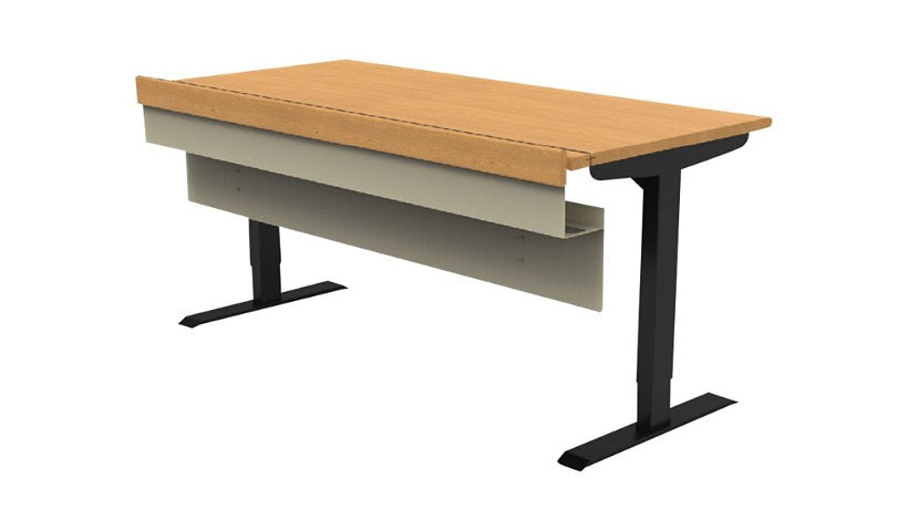 Spectrum Evolution Electric Sit/Stand Desk, 72x24in, Bannister Oak, 38923KPB