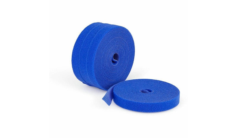 StarTech.com HKLP1505BL4PK Hook and Loop Cable Tie Rolls 15 ft 4 Pack 2 Year