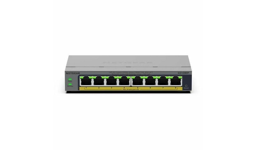 Netgear GS108EP 8-Port Gigabit PoE+ Easy Smart Switch, 62W, Fanless