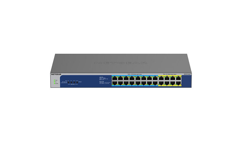 NETGEAR GS524UP-100NAS 24-Port Gigabit PoE++ Unmanaged Switch, 480W