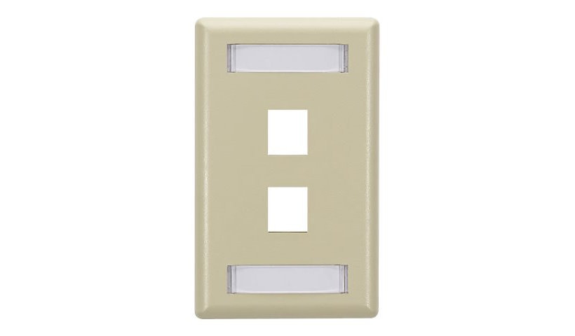 Black Box WPT460 GigaStation2 2-Port Wall Plate Ivory Lifetime Warranty