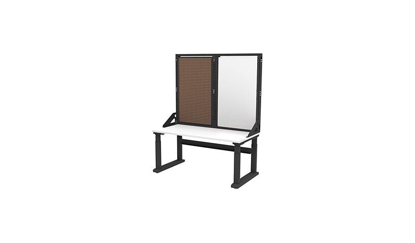 Safco TechWorks Typical 6 Electric Hutch Workstation, TWTYP6