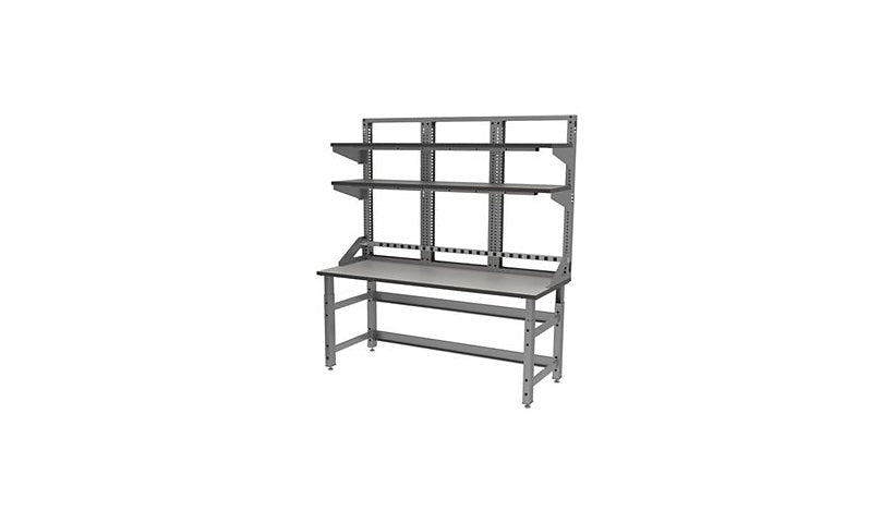 Safco TechWorks Typical 12 Rectangular Hutch Workstation, TWTYP12