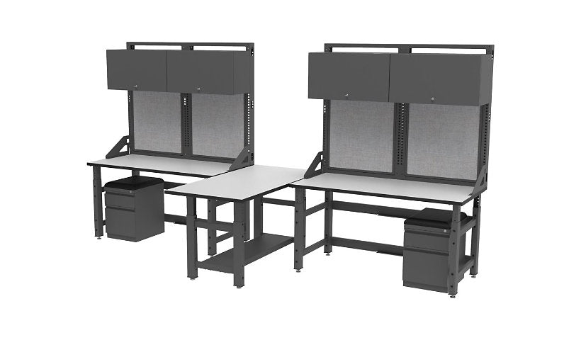 Safco TechWorks Typical 9 Rectangular Workstation, TWTYP9