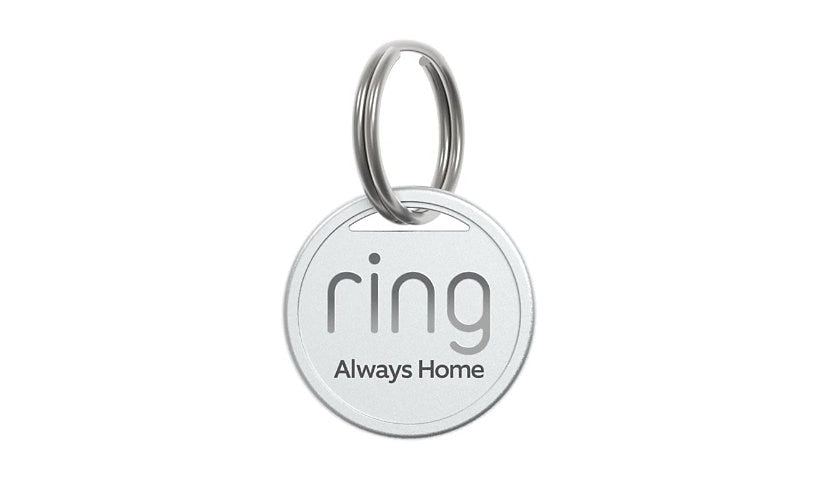 Ring Pet Tag for Dogs Silver with Keyring