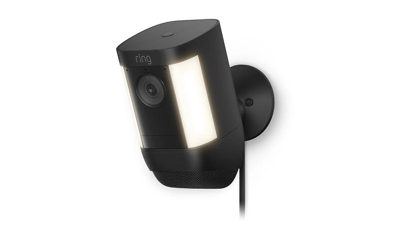 Ring Spotlight Cam Pro Plug-In 2nd Gen 4K Spotlights 18ft USB-C Cable Black