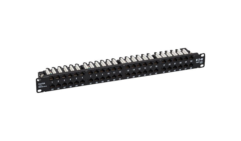 Tripp Lite N252-048-1U-6A 48-Port Cat6a High-Density Patch Panel 110/Krone TAA