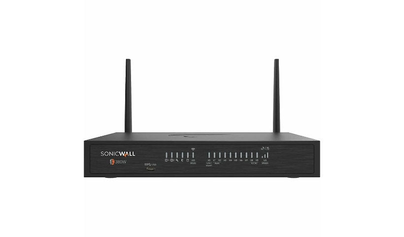 SonicWall TZ380W 03-SSC-1833 Wireless Firewall, Wi-Fi 6, 2 x SFP+