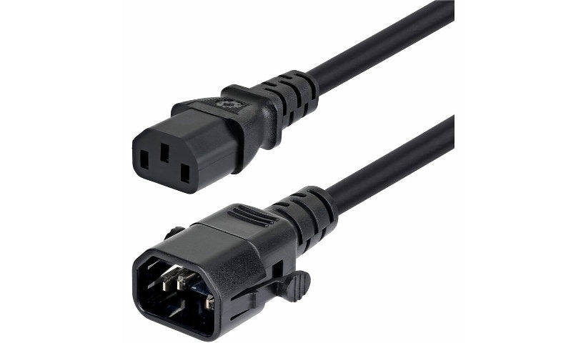 StarTech.com C14LC1318G10ABK6FT C14 to Locking C13 PDU Extension Power Cord 6 ft