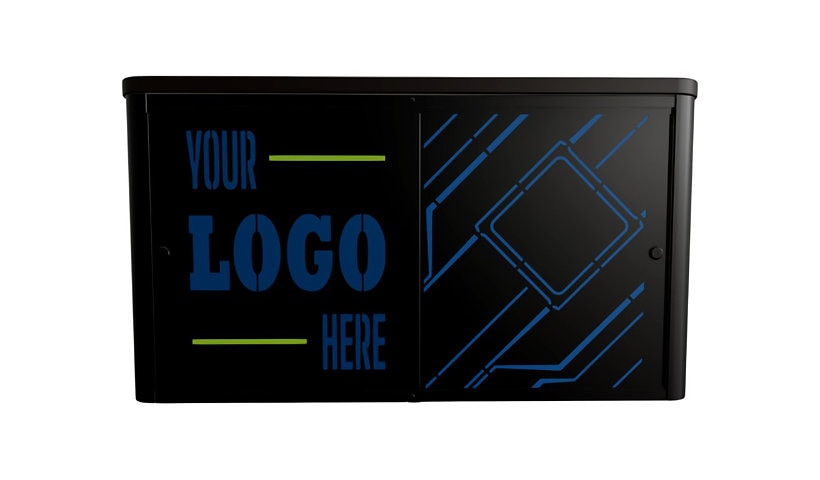 Spectrum Console Gaming Hub 2.0, Lockable Cabinet, 3 Consoles, Black/Royal Blue