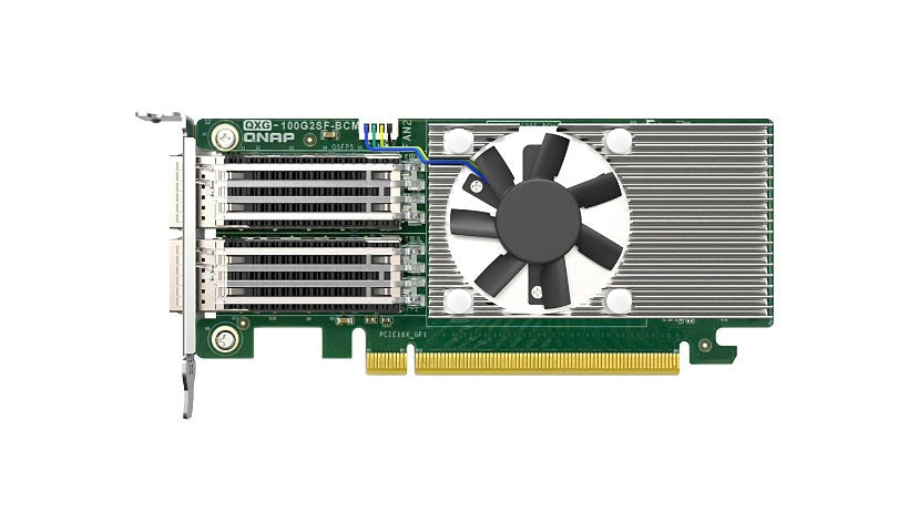 QNAP QXG-100G2SF-BCM Dual 100GbE QSFP28 PCIe 4.0 x16 Card, Broadcom