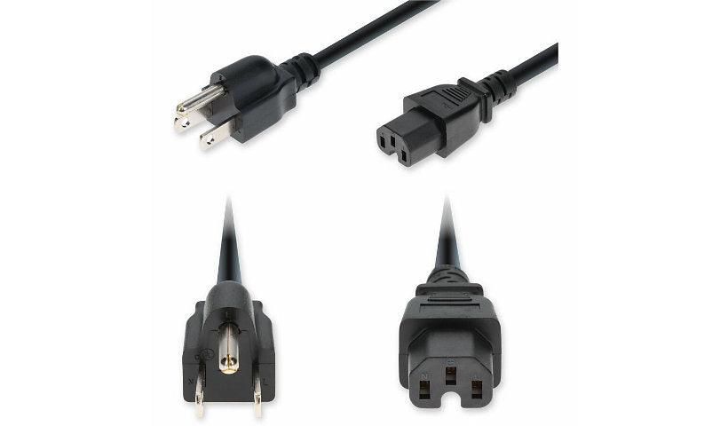 Proline PRO-N5152C15C14G8FBK NEMA 5-15P to C15 Power Cord 8 ft 15A 125V 14 AWG