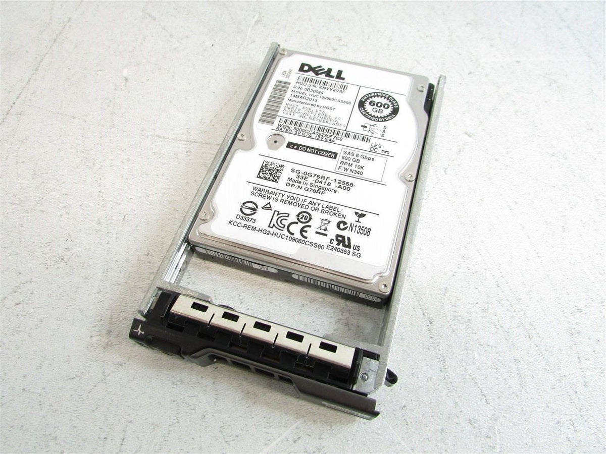 Dell G76RF 600GB SAS 6Gbps 10K RPM 2.5in SFF Hard Drive for PowerEdge Servers