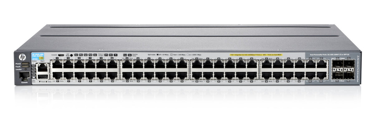 HPE Aruba J9729A#ABA 2920-48G-PoE+ 44-Port Gigabit + 4 SFP L3 Managed Switch