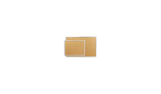 Quartet Standard Cork Bulletin Board, 36 x 24in, Silver Frame, 2303