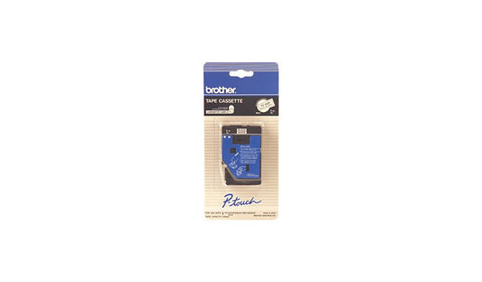 Brother TC-20Z1 Laminated Label Tape, 9mm x 7.7m, Black on White, TC20Z1
