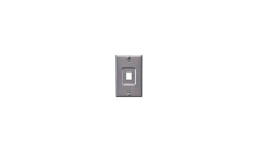 Leviton 4108W-1SP QuickPort Stainless Steel Wall Phone Plate 1 Port