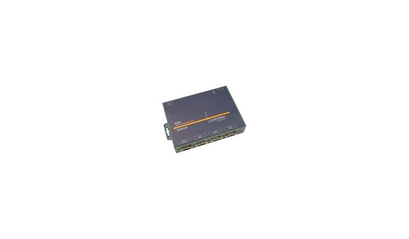Lantronix EDS4100 ED41000P2-01 4 Port Device Server, PoE, Universal Power Supply