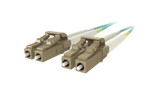 Belkin F2F402LL-02M-G 2m (6.6ft) LC to LC 10Gb OM3 Multimode Duplex Fiber Patch Cable, 50/125, Aqua
