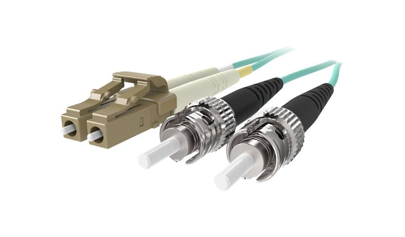 Belkin F2F402L0-01M-G 1m (3.3ft) LC to ST 10Gb OM3 Multimode Duplex Fiber Patch Cable, 50/125, Aqua