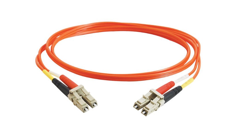 C2G 33174 3m (9.8ft) LC to LC OM1 Multimode Duplex Fiber Patch Cable, 62.5/125, PVC, Orange