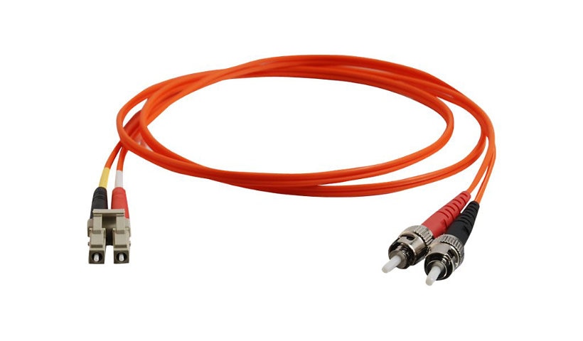 C2G 33164 2m (6.6ft) LC to ST OM1 Multimode Duplex Fiber Patch Cable, 62.5/125, Orange