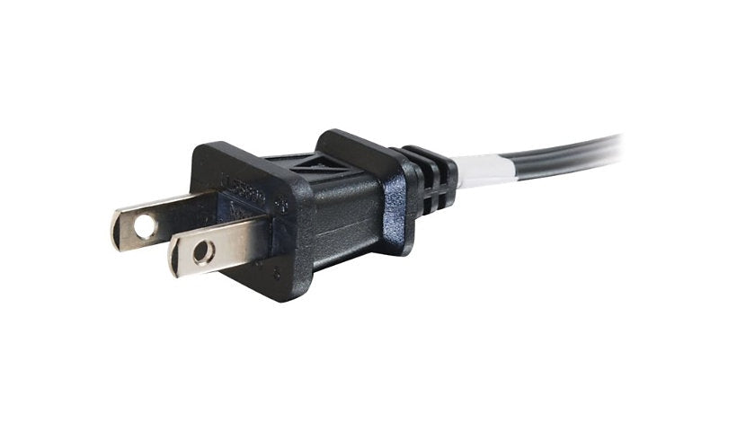 C2G 27398 NEMA 1-15P to C7 2-Slot Non-Polarized Power Cord 6 ft 18 AWG