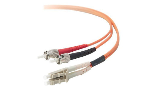 Belkin 1m (3.3ft) LC/PC to ST/PC Multimode Duplex Fiber Patch Cable, 62.5/125, Orange