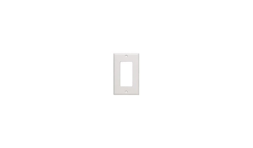 C2G 03725 Decorative Single-Cutout Wall Plate 1-Gang White Lifetime Warranty