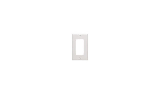 C2G 03725 Decorative Single-Cutout Wall Plate 1-Gang White Lifetime Warranty