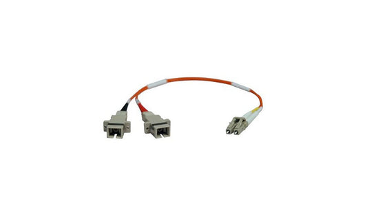 Eaton Tripp Lite 0.3m (1ft) LC Male to SC Female Multimode Duplex Fiber Adapter Cable, 62.5/125, Orange, N458-001-62