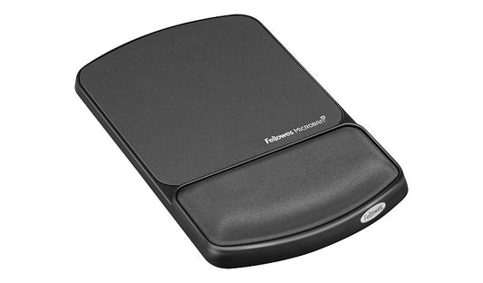 Fellowes Microban Gel Mouse Pad with Wrist Pillow Graphite 9175101 1 Year