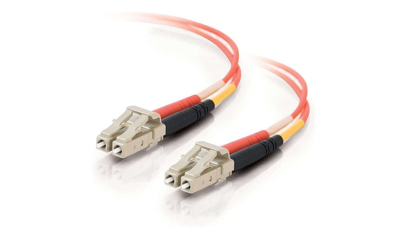C2G 33172 1m (3.3ft) LC to LC OM1 Multimode Duplex Fiber Patch Cable, 62.5/125, PVC, Orange