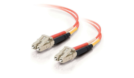 C2G 33172 1m (3.3ft) LC to LC OM1 Multimode Duplex Fiber Patch Cable, 62.5/125, PVC, Orange