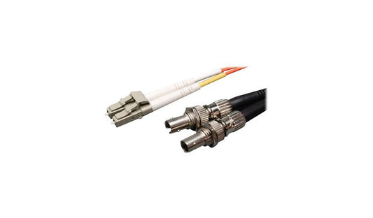Tripp Lite (Eaton) N457-001-50 0.3m (1ft) LC Male to ST Female Multimode Duplex Fiber Adapter Cable, 50/125, Orange