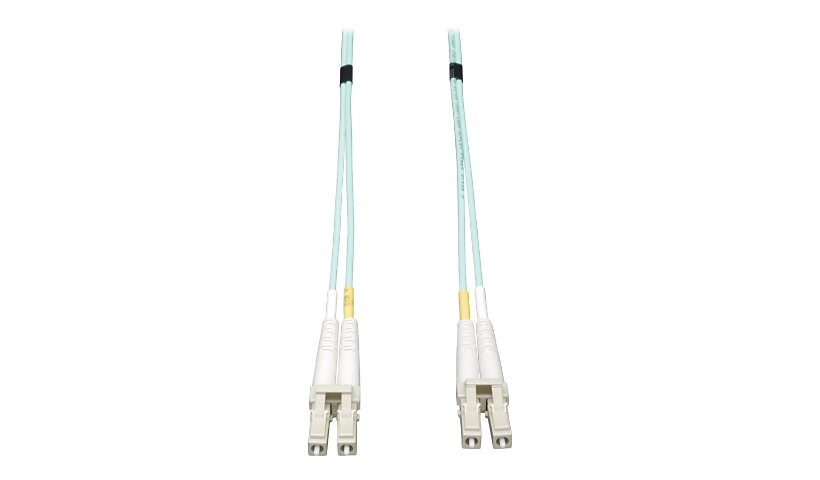 Tripp Lite (Eaton) N820-12M 12m (39.4ft) LC to LC 10Gb OM3 Multimode Duplex Fiber Patch Cable, 50/125, LSZH, Aqua
