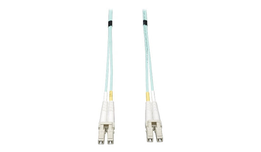 Tripp Lite (Eaton) N820-12M 12m (39.4ft) LC to LC 10Gb OM3 Multimode Duplex Fiber Patch Cable, 50/125, LSZH, Aqua