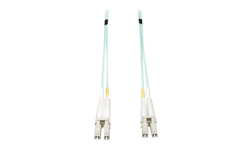 Tripp Lite (Eaton) N820-05M 5m (16.4ft) LC to LC 10Gb OM3 Multimode Duplex Fiber Patch Cable, 50/125, LSZH, Aqua
