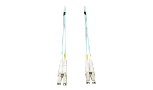 Tripp Lite (Eaton) N820-05M 5m (16.4ft) LC to LC 10Gb OM3 Multimode Duplex Fiber Patch Cable, 50/125, LSZH, Aqua