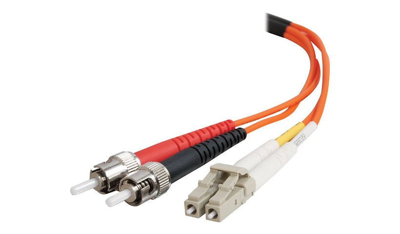 C2G 33165 3m (9.8ft) LC to ST OM1 Multimode Duplex Fiber Patch Cable, 62.5/125, Orange