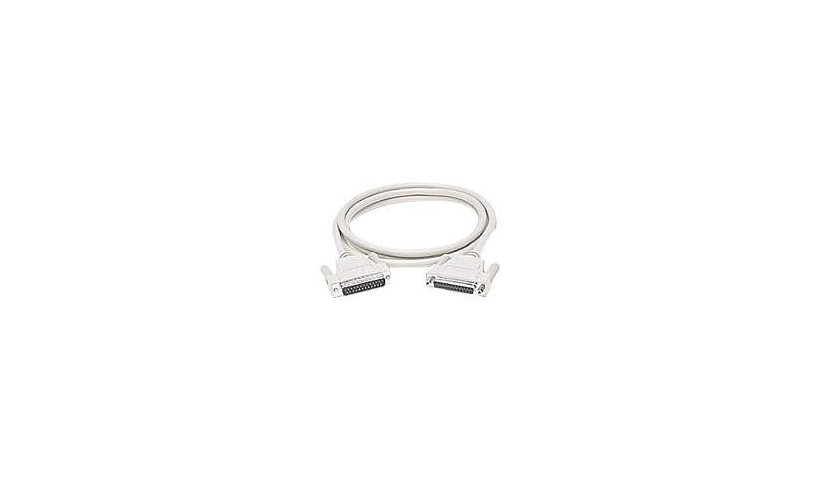 C2G 10ft DB25 Male to Female RS232 Serial Extension Cable, Shielded, Molded with Thumbscrews, Beige, 02656