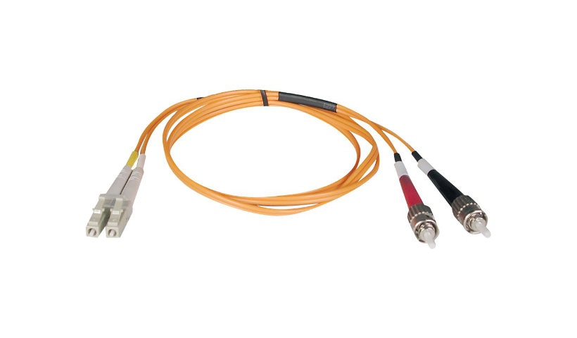 Tripp Lite (Eaton) N518-03M 3m (9.8ft) LC to ST Multimode Duplex Fiber Patch Cable, 50/125, PVC, OFNR, Orange